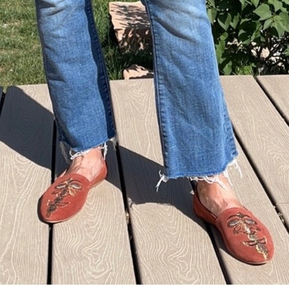 Bird of Flight embroidered suede flats. New in box from Sundance! - Picture 5 of 8